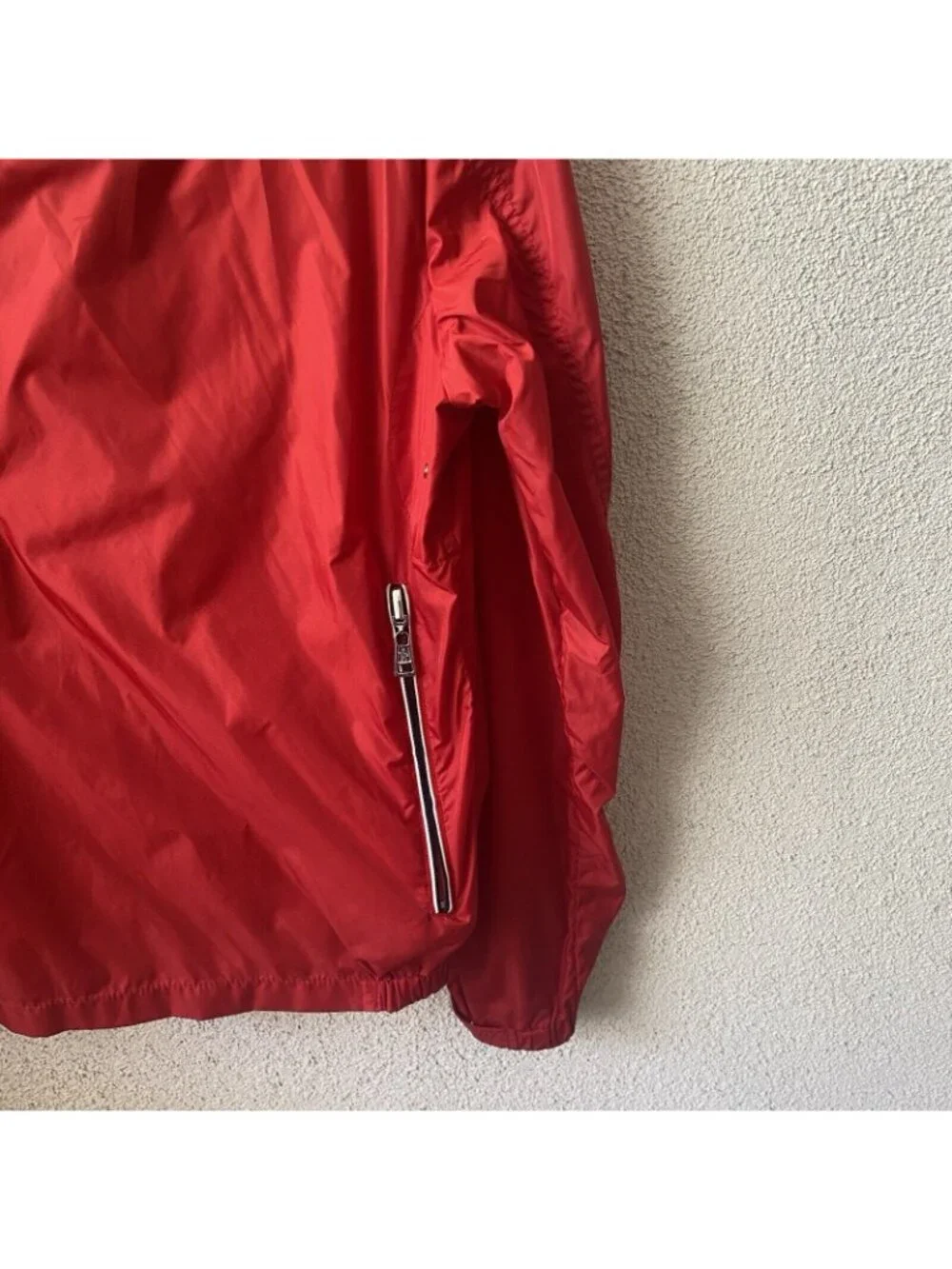 MONCLER Men’s Jacket Red Urville Giubutto Nylon Windbreaker Casual Zip Up Size 3